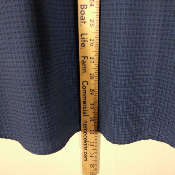 Lucky Brand shirt mens L Large blue geometric all over 4 way stretch performance - Picture 5 of 8